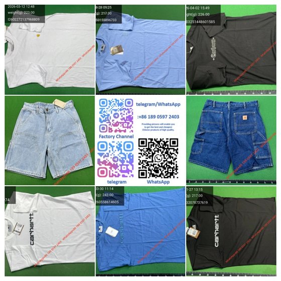 CD01 - Couple's Versatile T-Shirt and Cargo Denim Shorts WhatsApp+86 189 0597 2403