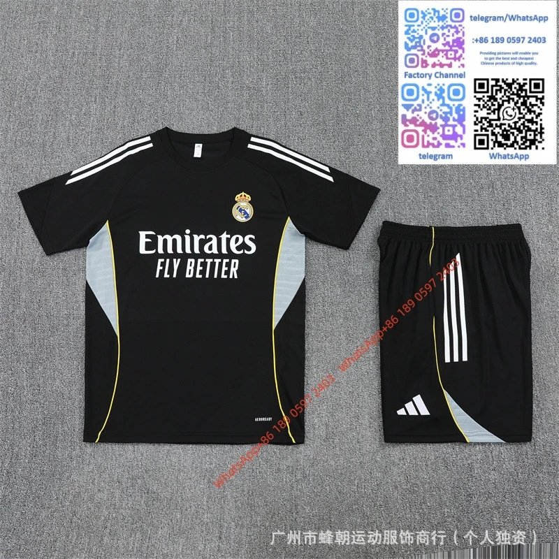 2425 short sleeved Real Madrid black