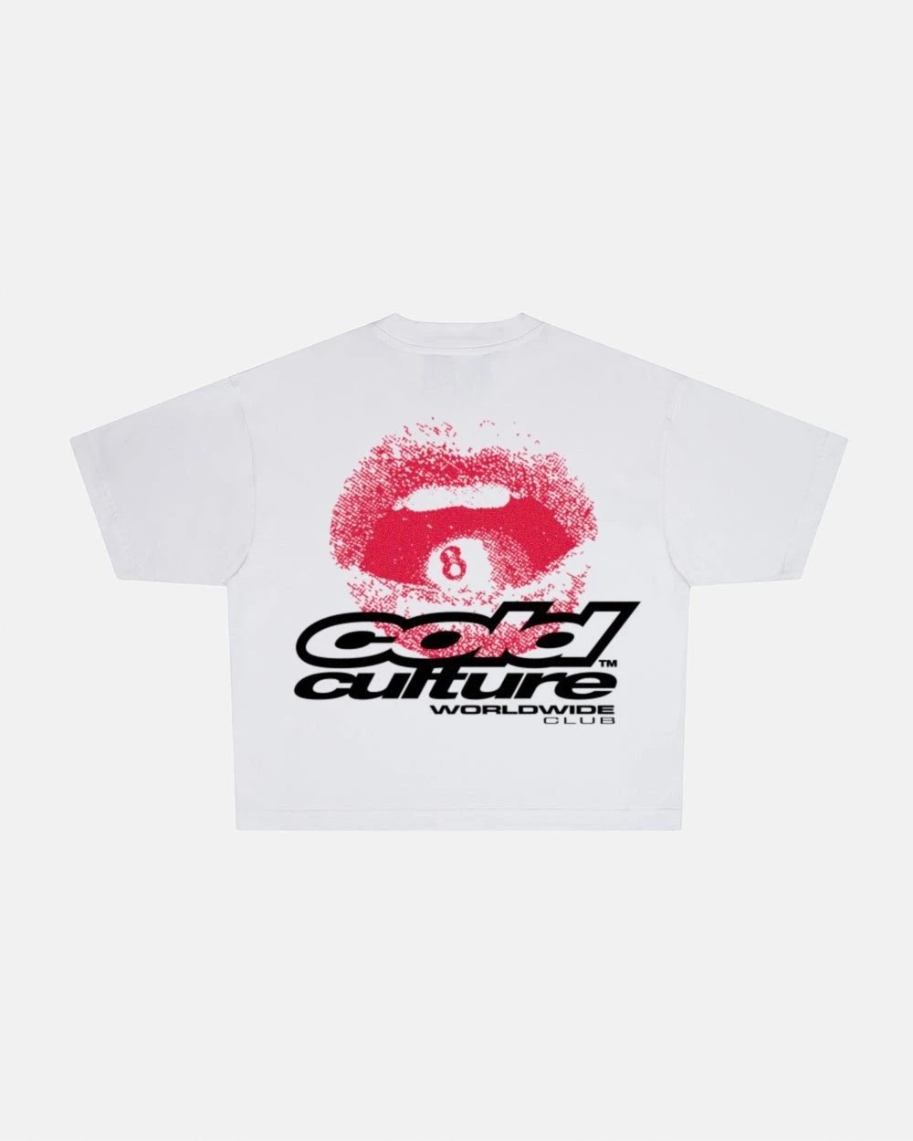 Cold Culture T-Shirts Oversized Logo Print — 22 Lips-White