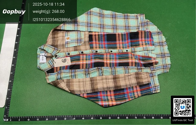 Chrome Hearts Shirts Long-Sleeve Plaid and Cross-Motif Button-Up Shirt product detail image 9