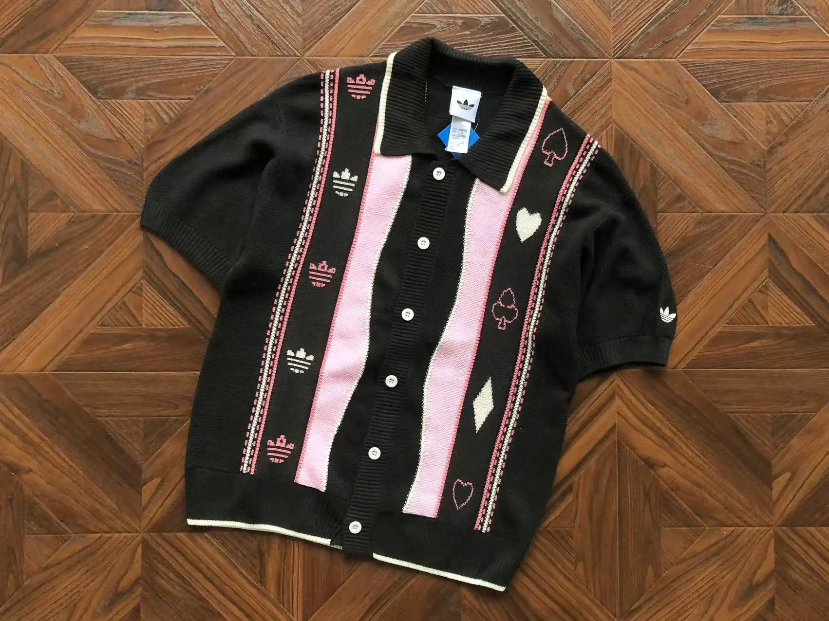 Adidas Jackets Croc-embossed three-stripe bomber jacket — 18