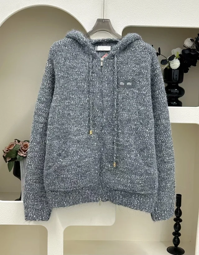 Dior Hoodies & Sweatshirts Reversible knit zip-up hoodie with all-over logo pattern product detail image 36