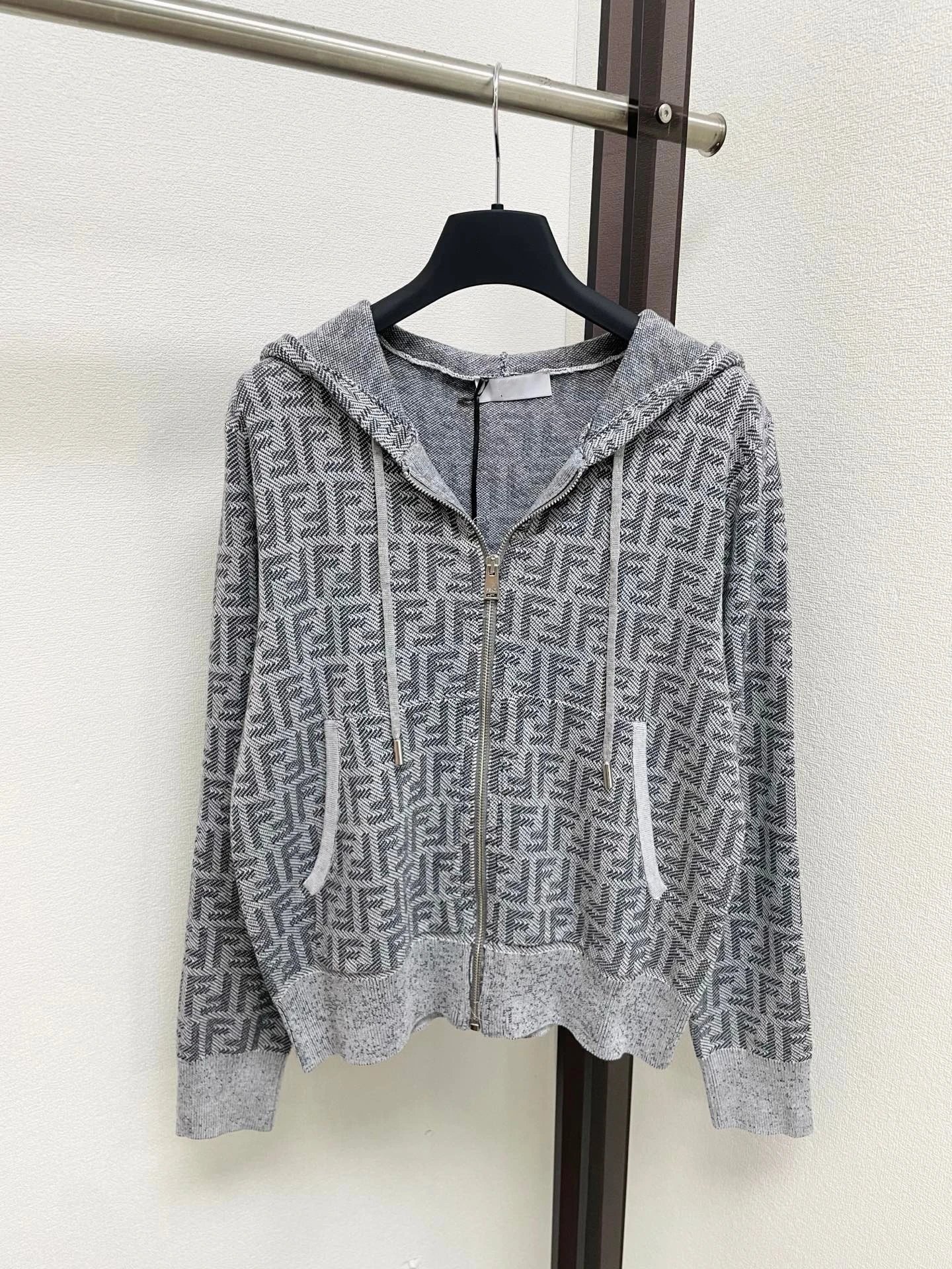 Dior Hoodies & Sweatshirts Reversible knit zip-up hoodie with all-over logo pattern image 9