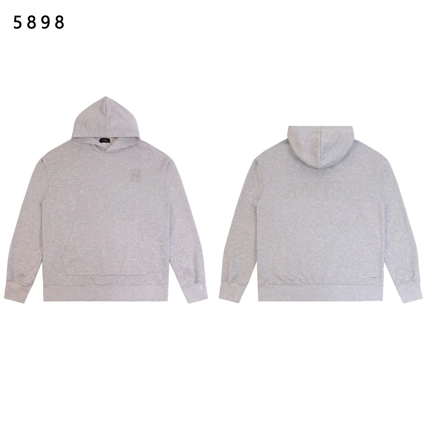 AMIRI Hoodies & Sweatshirts Distressed logo pullover hoodie — 03