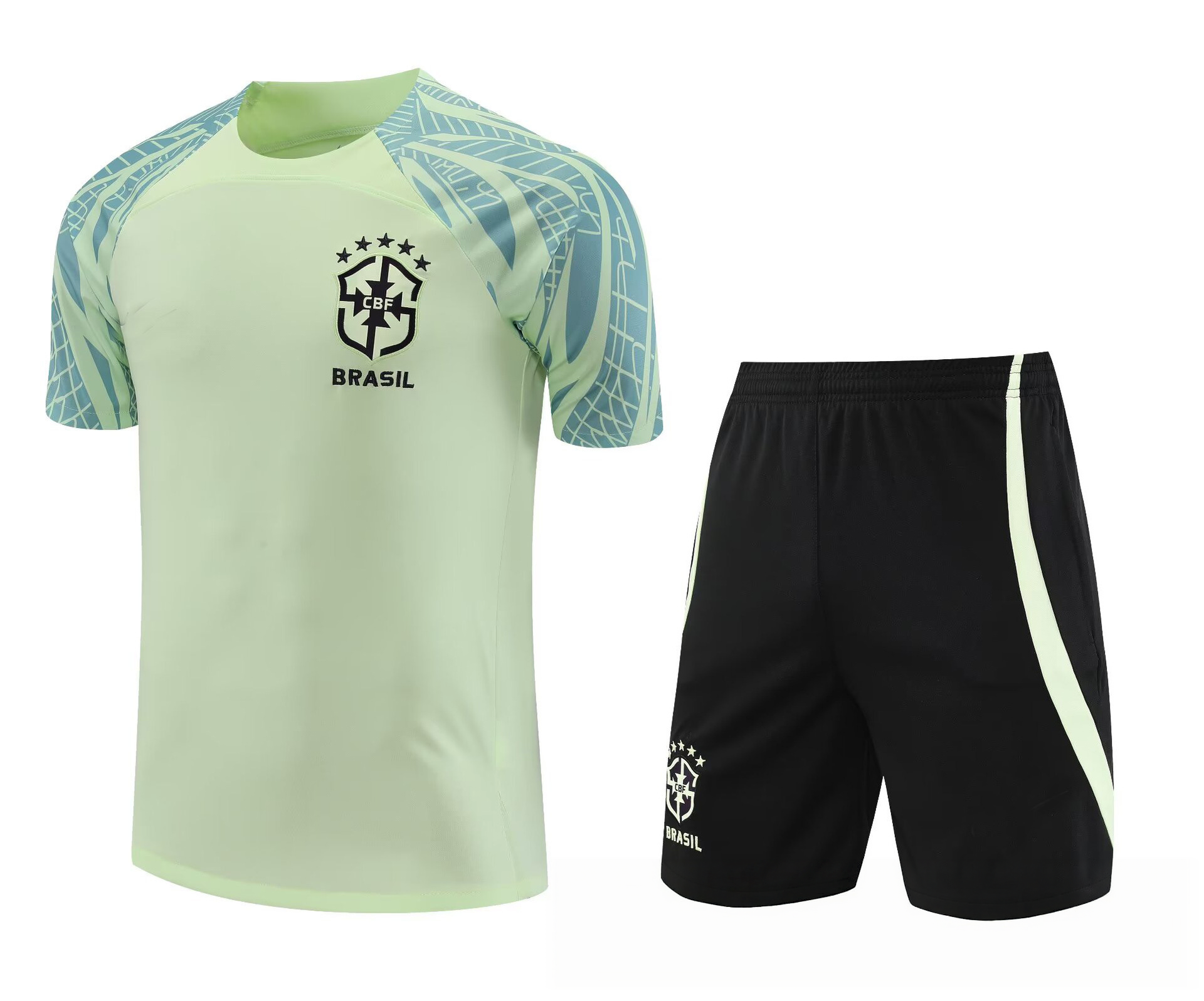 Nike Football Jerseys Jersey and Shorts Set — 2526 Brazilian green (with original label)