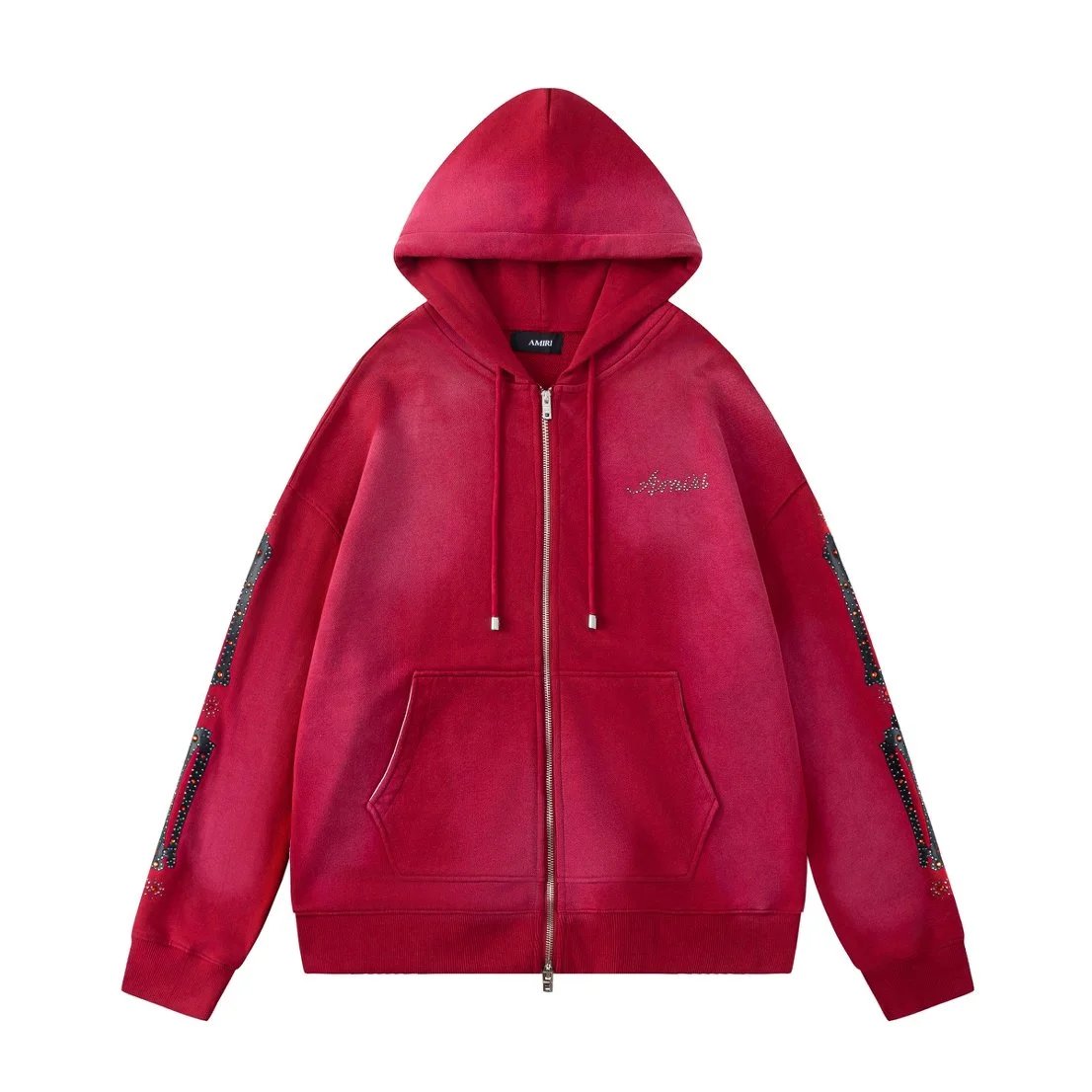AMIRI Hoodies & Sweatshirts Distressed logo pullover hoodie — 21