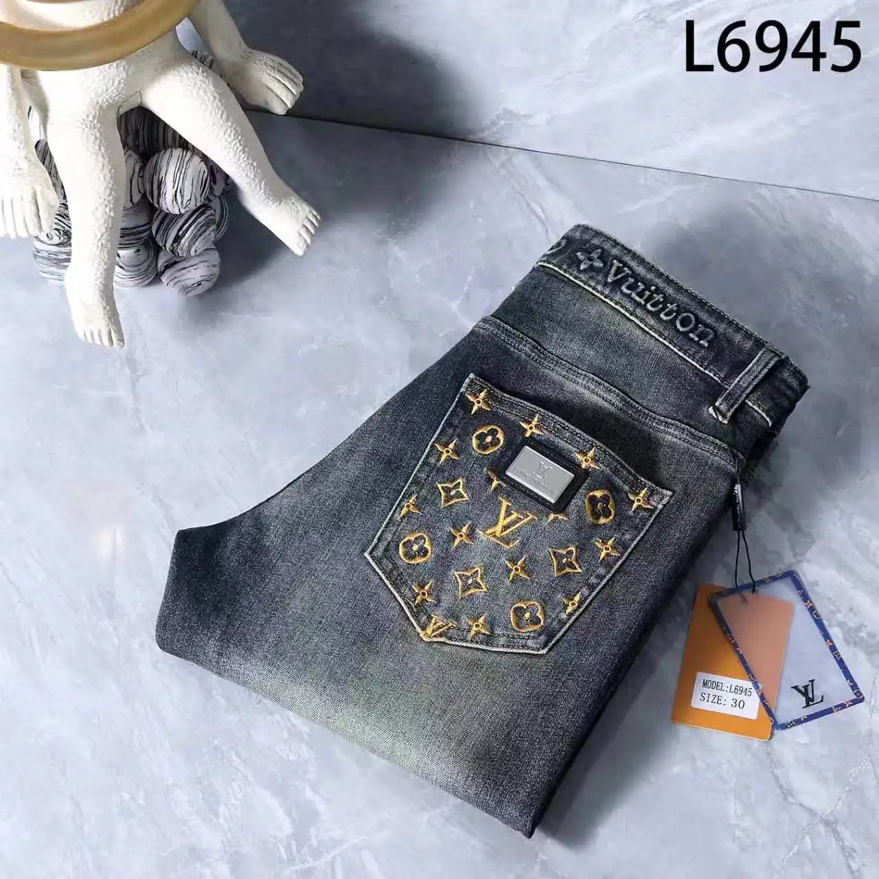 Unbranded Jeans LP868-8 straight-leg denim — L-7
