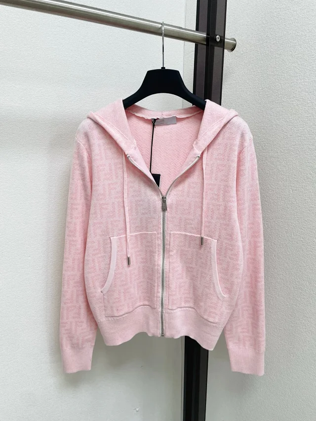 Dior Hoodies & Sweatshirts Reversible knit zip-up hoodie with all-over logo pattern product detail image 22