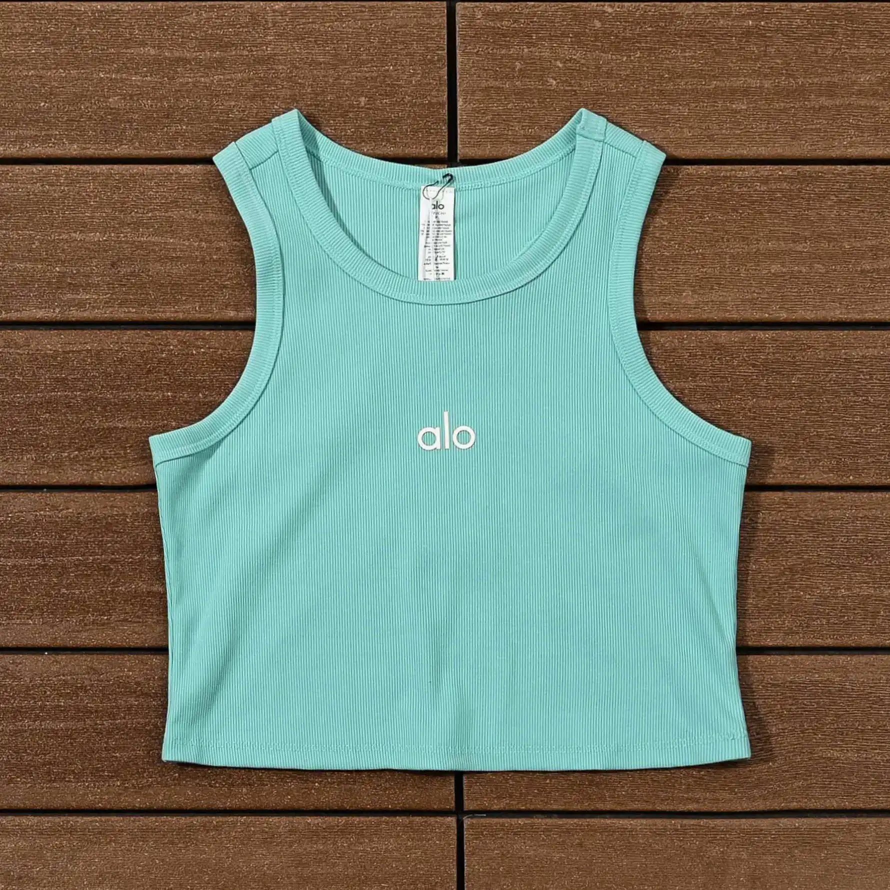 Loewe Knitwear Ribbed Cropped Tank Top with Anagram Embroidery image 13