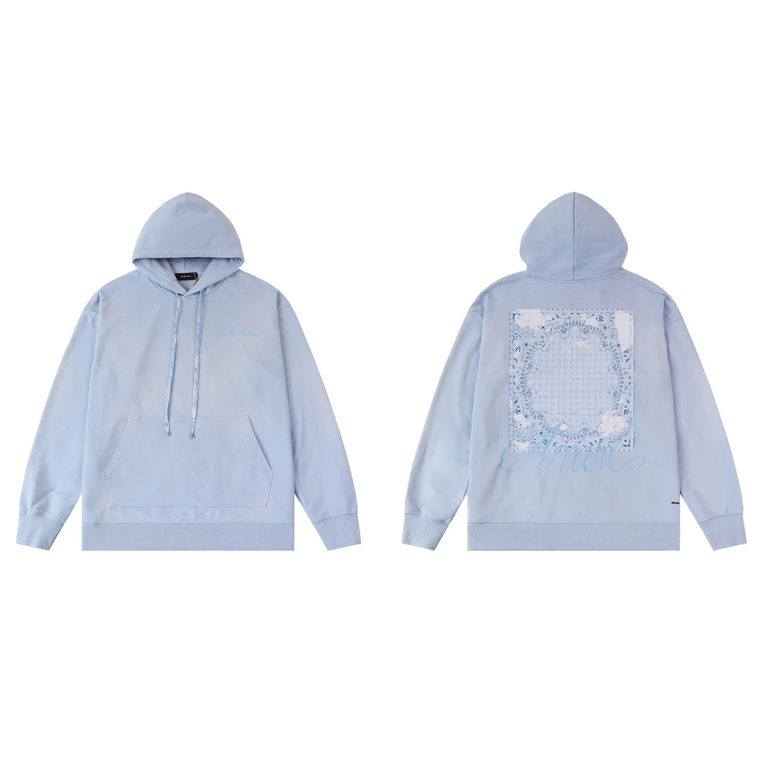 AMIRI Hoodies & Sweatshirts Distressed logo pullover hoodie — 10