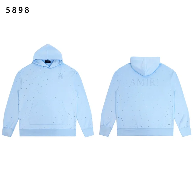 AMIRI Hoodies & Sweatshirts Distressed logo pullover hoodie product detail image 13