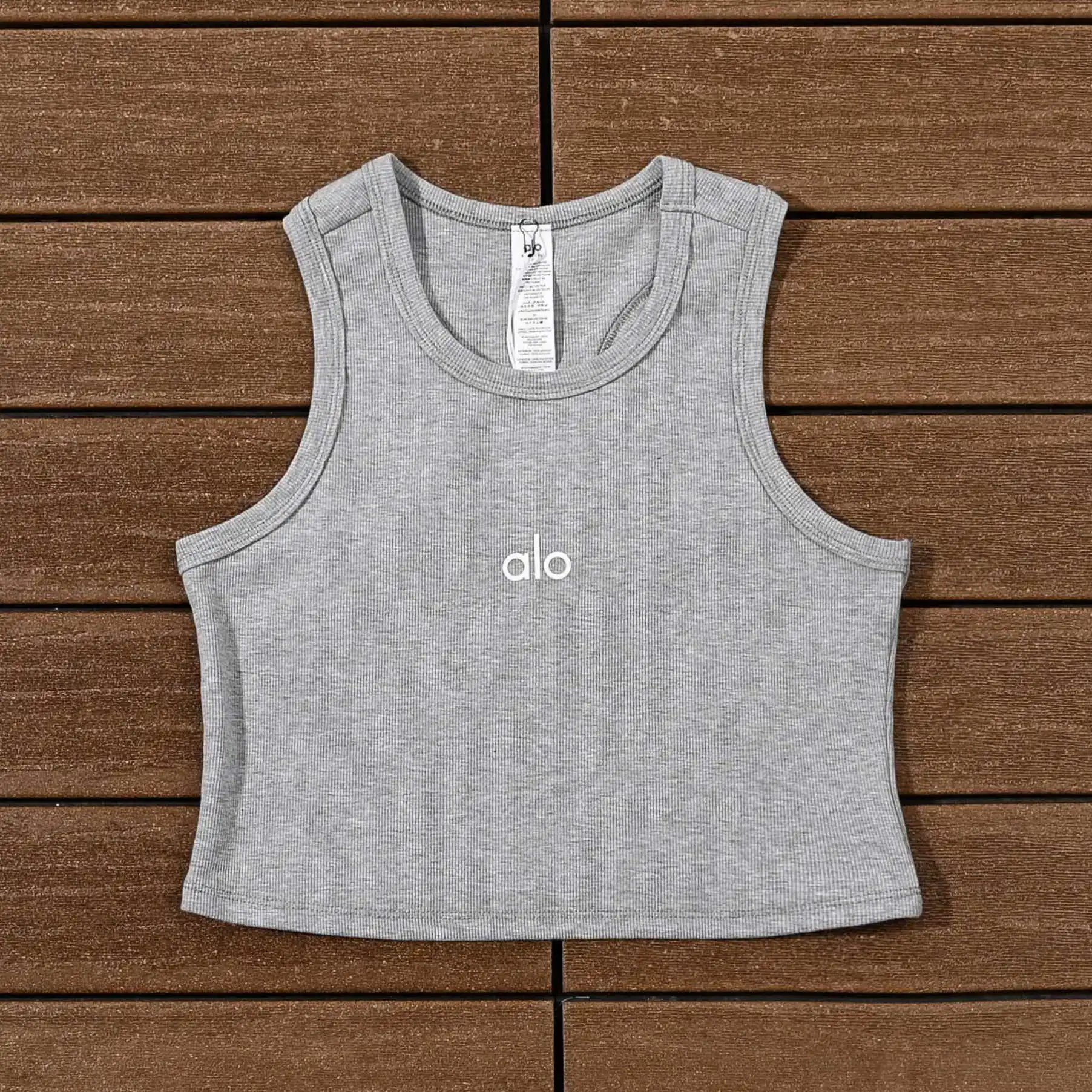 Loewe Knitwear Ribbed Cropped Tank Top with Anagram Embroidery image 9