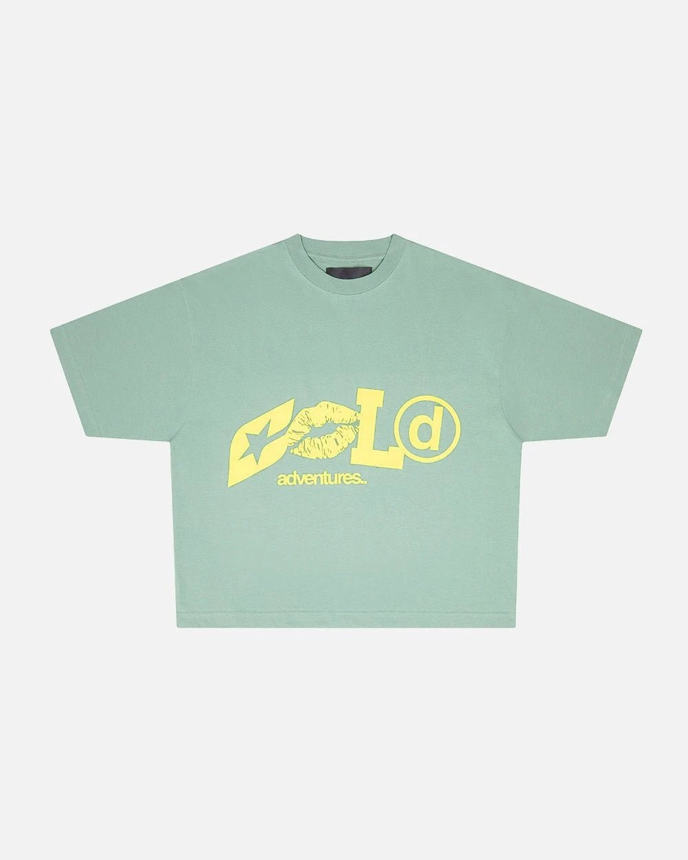 Cold Culture T-Shirts Oversized Logo Print — 18 Adventure-Light Green