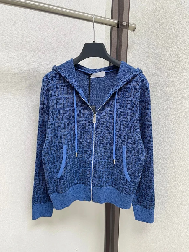 Dior Hoodies & Sweatshirts Reversible knit zip-up hoodie with all-over logo pattern product detail image 23