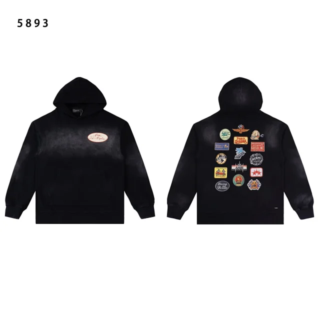 AMIRI Hoodies & Sweatshirts Distressed logo pullover hoodie product detail image 15