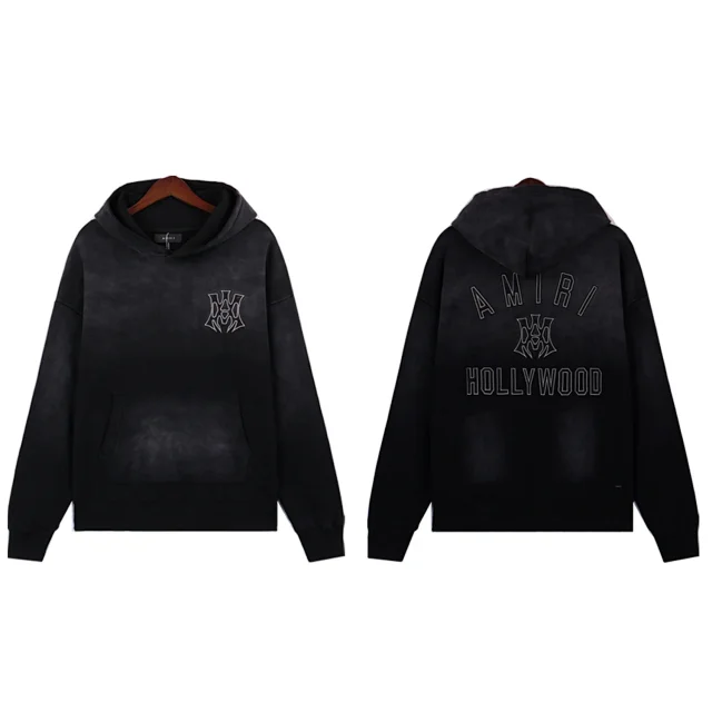 AMIRI Hoodies & Sweatshirts Distressed logo pullover hoodie product detail image 36