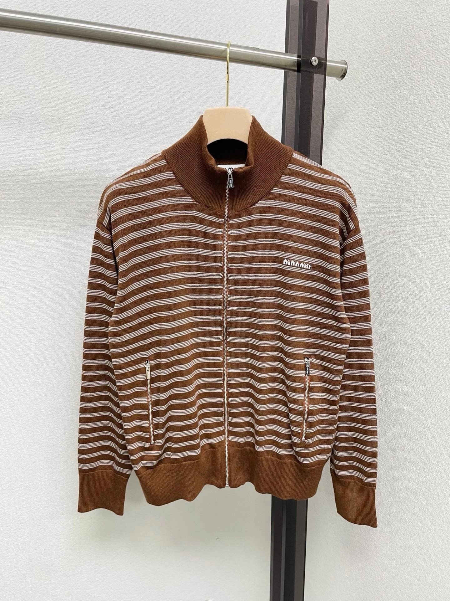 Dior Hoodies & Sweatshirts Reversible knit zip-up hoodie with all-over logo pattern — 30
