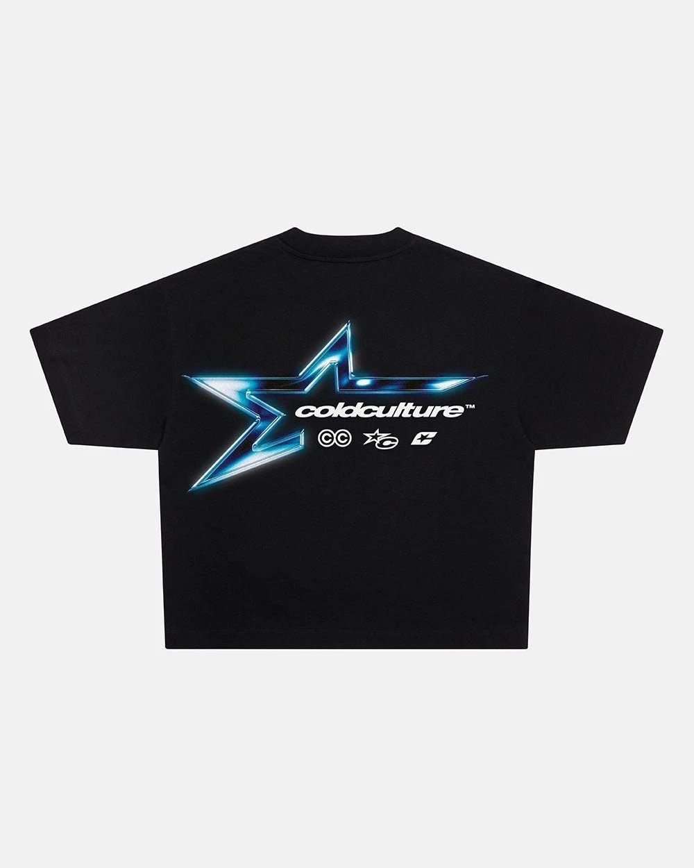 Cold Culture T-Shirts Oversized Logo Print — 31 Electro-Black