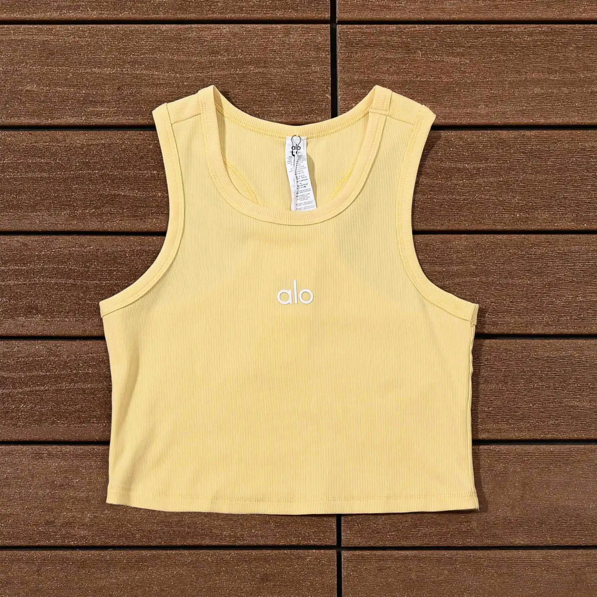 Loewe Knitwear Ribbed Cropped Tank Top with Anagram Embroidery image 11
