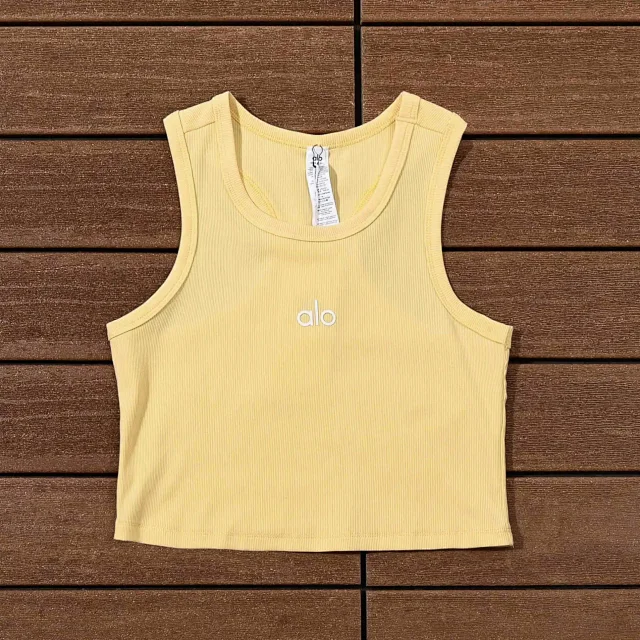 Loewe Knitwear Ribbed Cropped Tank Top with Anagram Embroidery product detail image 24