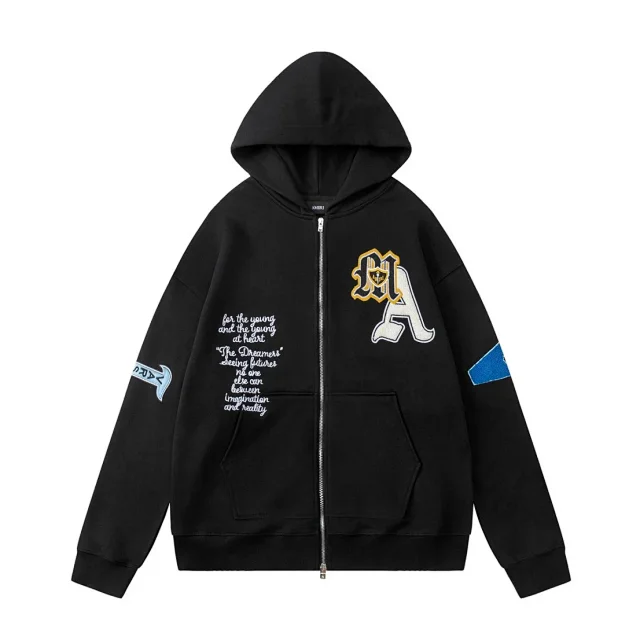 AMIRI Hoodies & Sweatshirts Distressed logo pullover hoodie product detail image 34