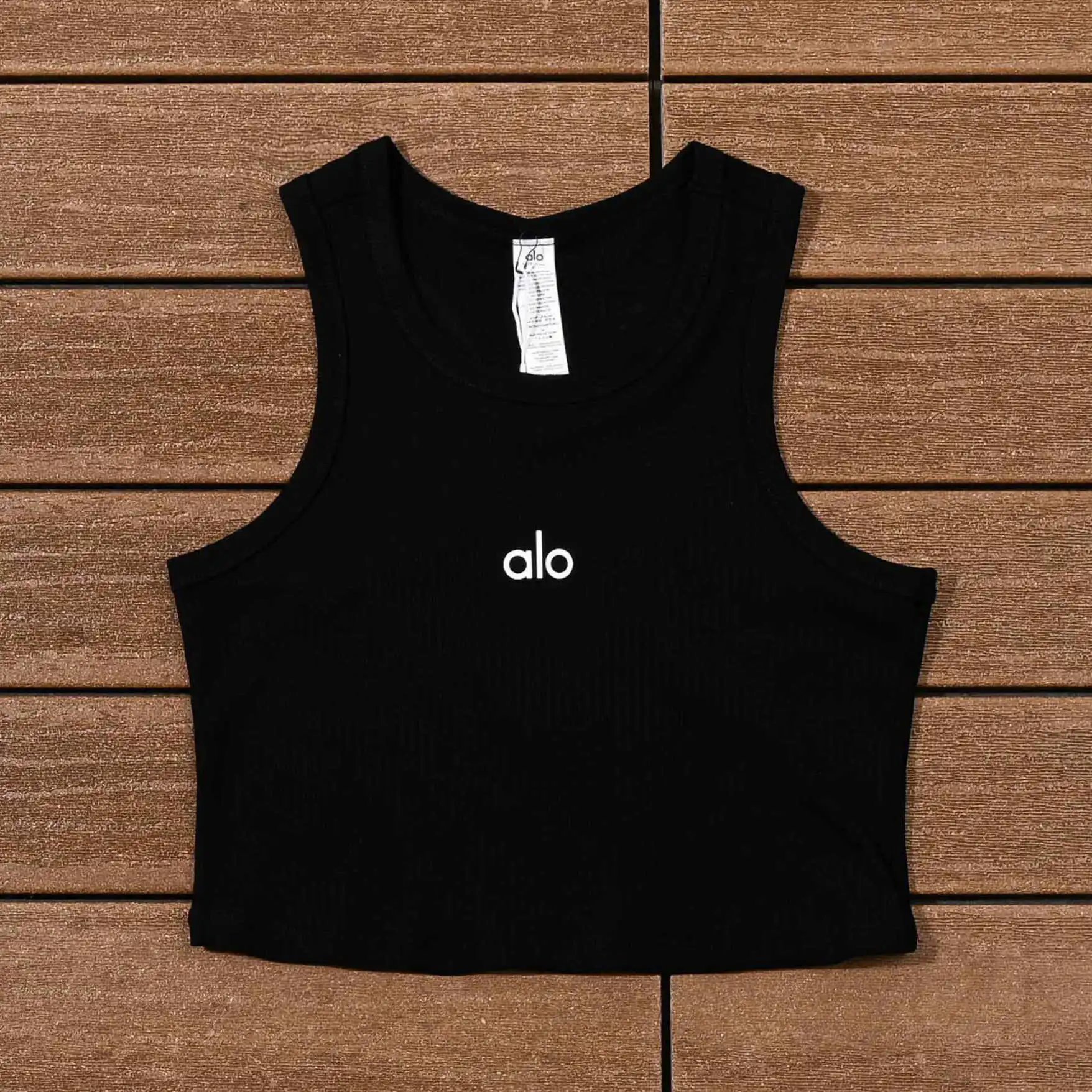 Loewe Knitwear Ribbed Cropped Tank Top with Anagram Embroidery image 8
