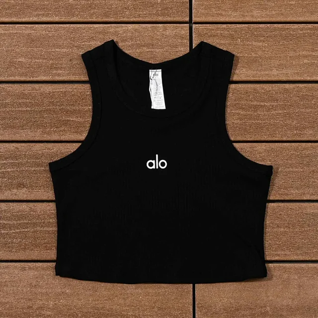 Loewe Knitwear Ribbed Cropped Tank Top with Anagram Embroidery product detail image 21