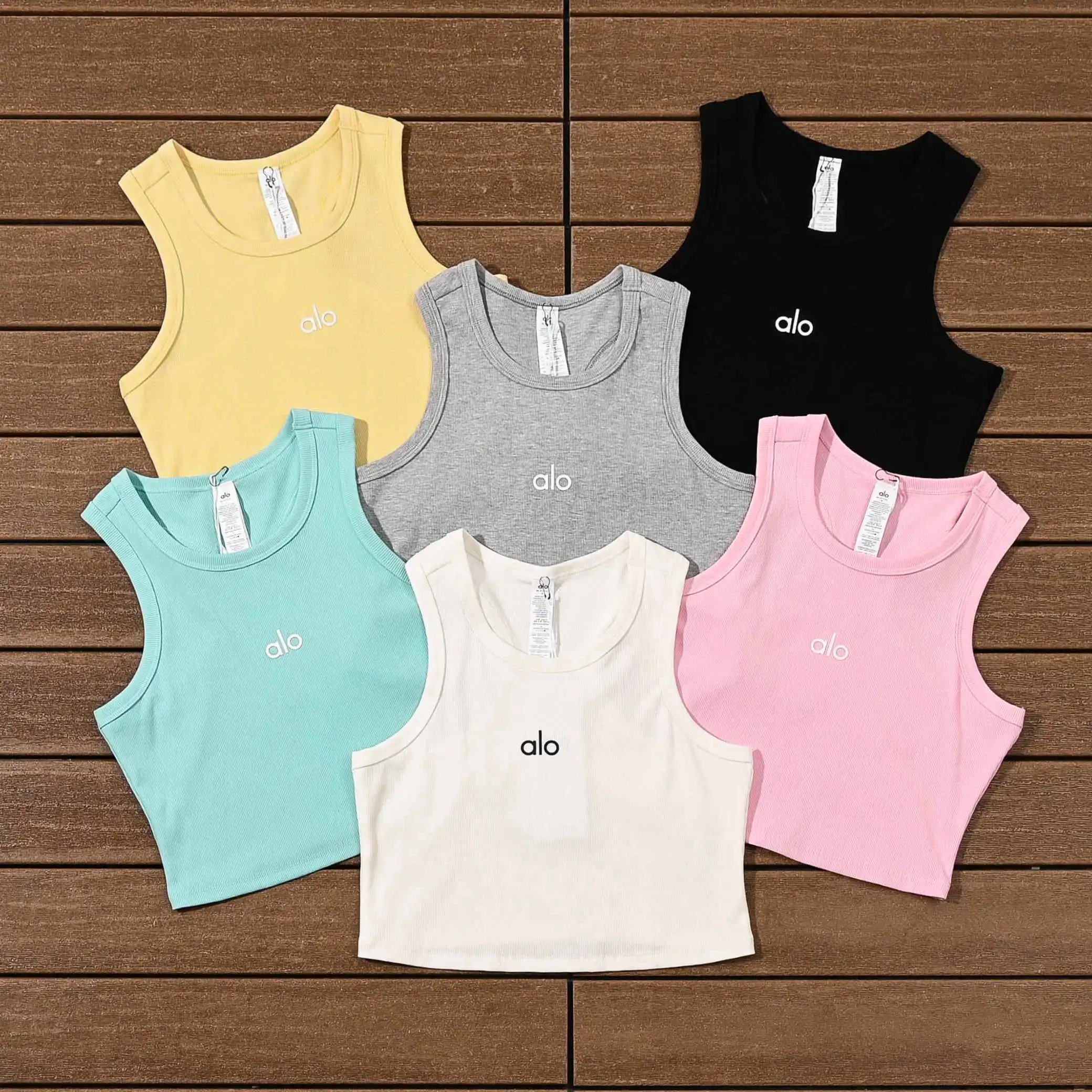Loewe Knitwear Ribbed Cropped Tank Top with Anagram Embroidery image 6