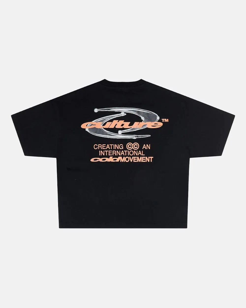 Cold Culture T-Shirts Oversized Logo Print — 24 Dynamic-Black