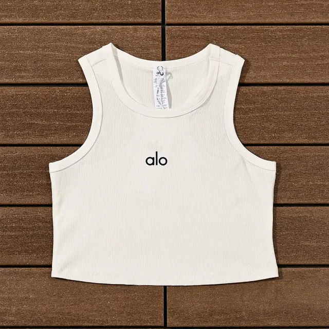 Loewe Knitwear Ribbed Cropped Tank Top with Anagram Embroidery product detail image 23