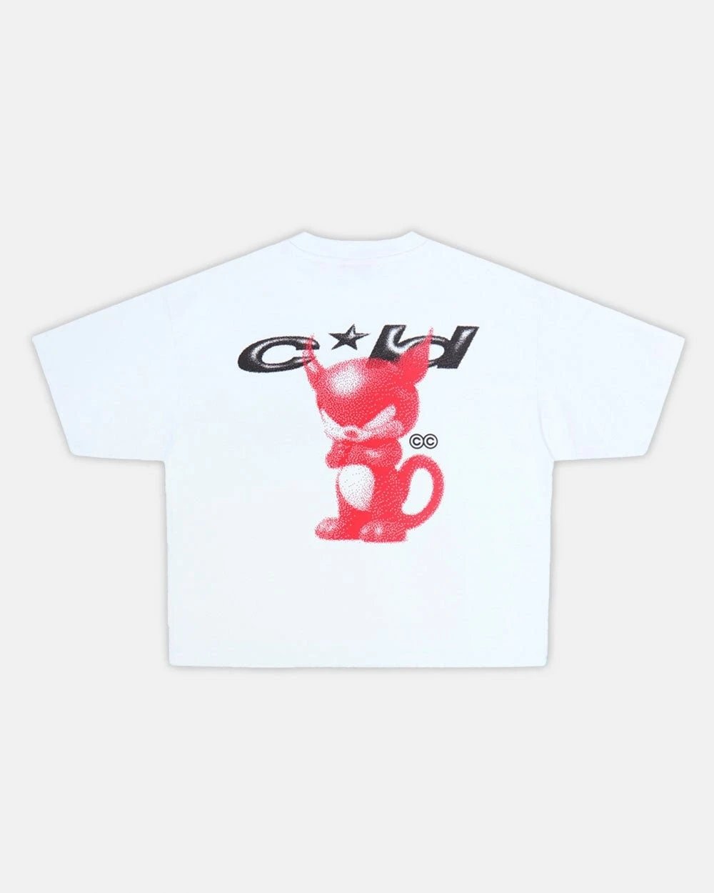 Cold Culture T-Shirts Oversized Logo Print — 20 Demons-White