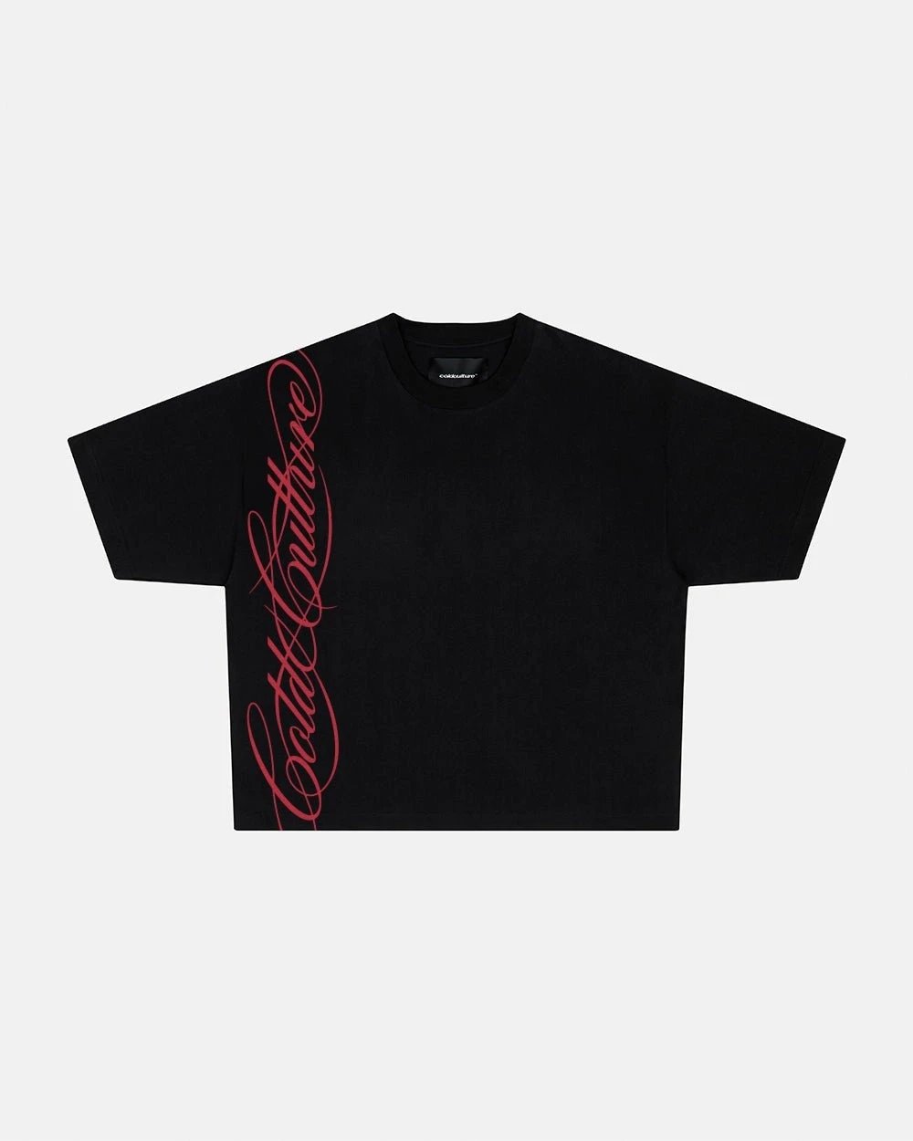 Cold Culture T-Shirts Oversized Logo Print — 33 Scripts-Black