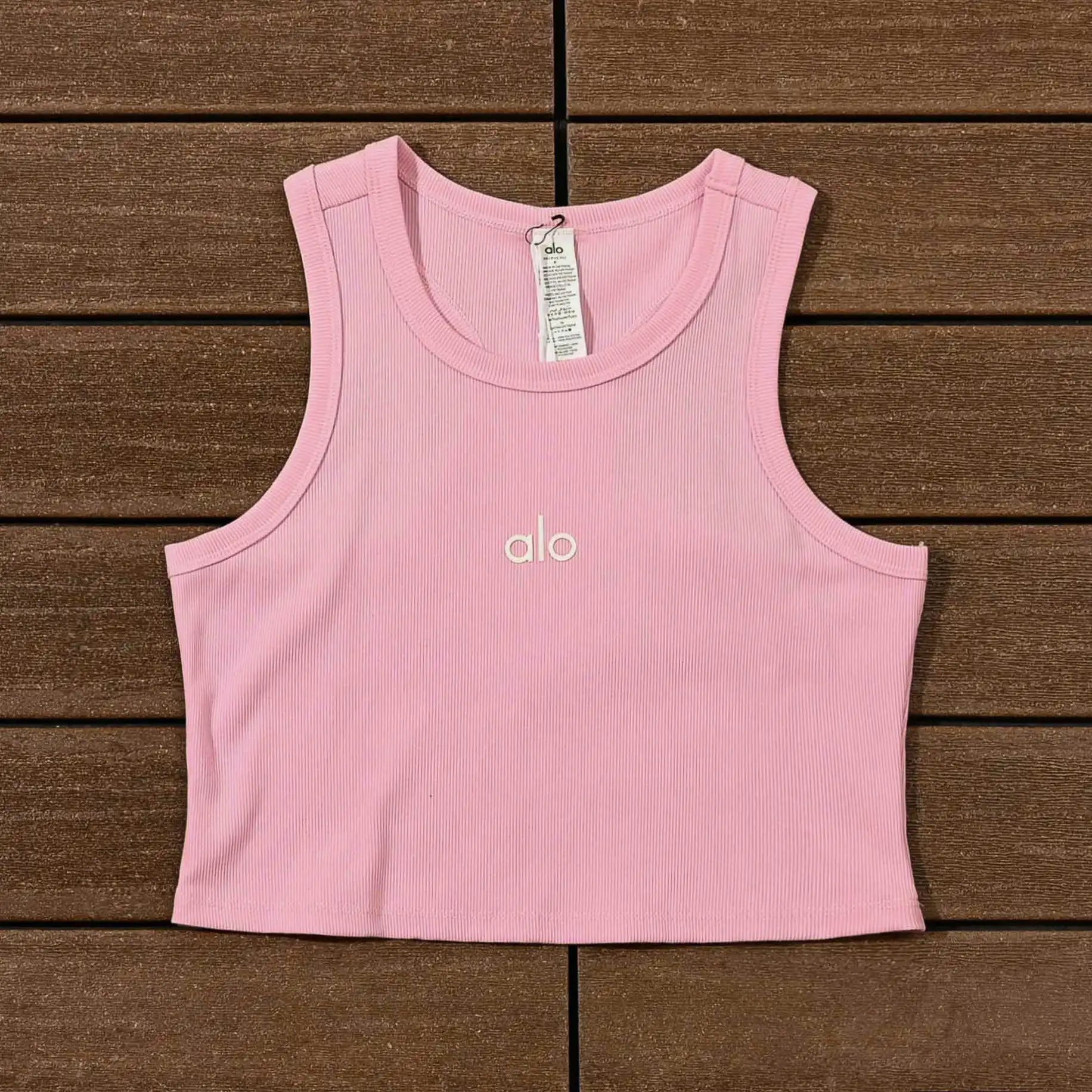 Loewe Knitwear Ribbed Cropped Tank Top with Anagram Embroidery image 12