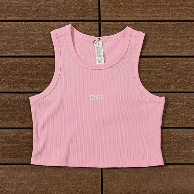 Loewe Knitwear Ribbed Cropped Tank Top with Anagram Embroidery product detail image 25