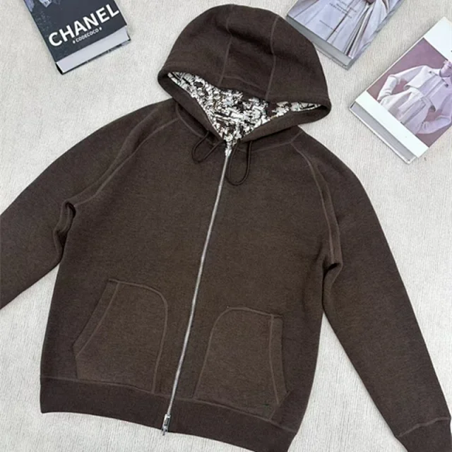 Dior Hoodies & Sweatshirts Reversible knit zip-up hoodie with all-over logo pattern product detail image 17