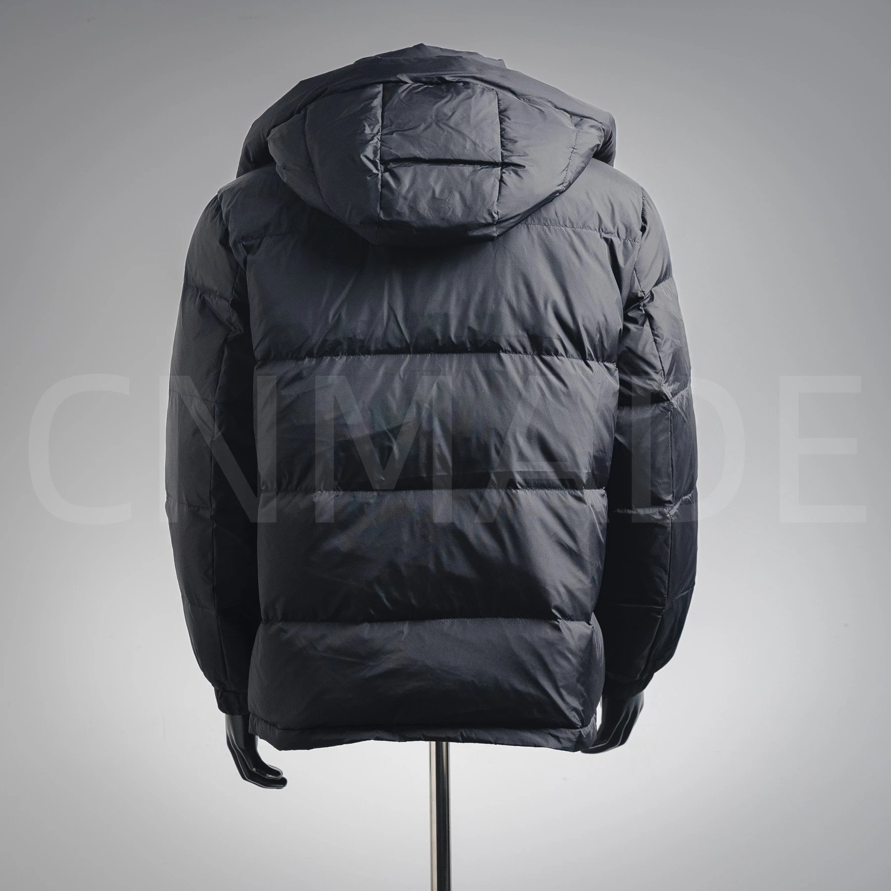 古牌胸前条纹logo连帽羽绒服 2