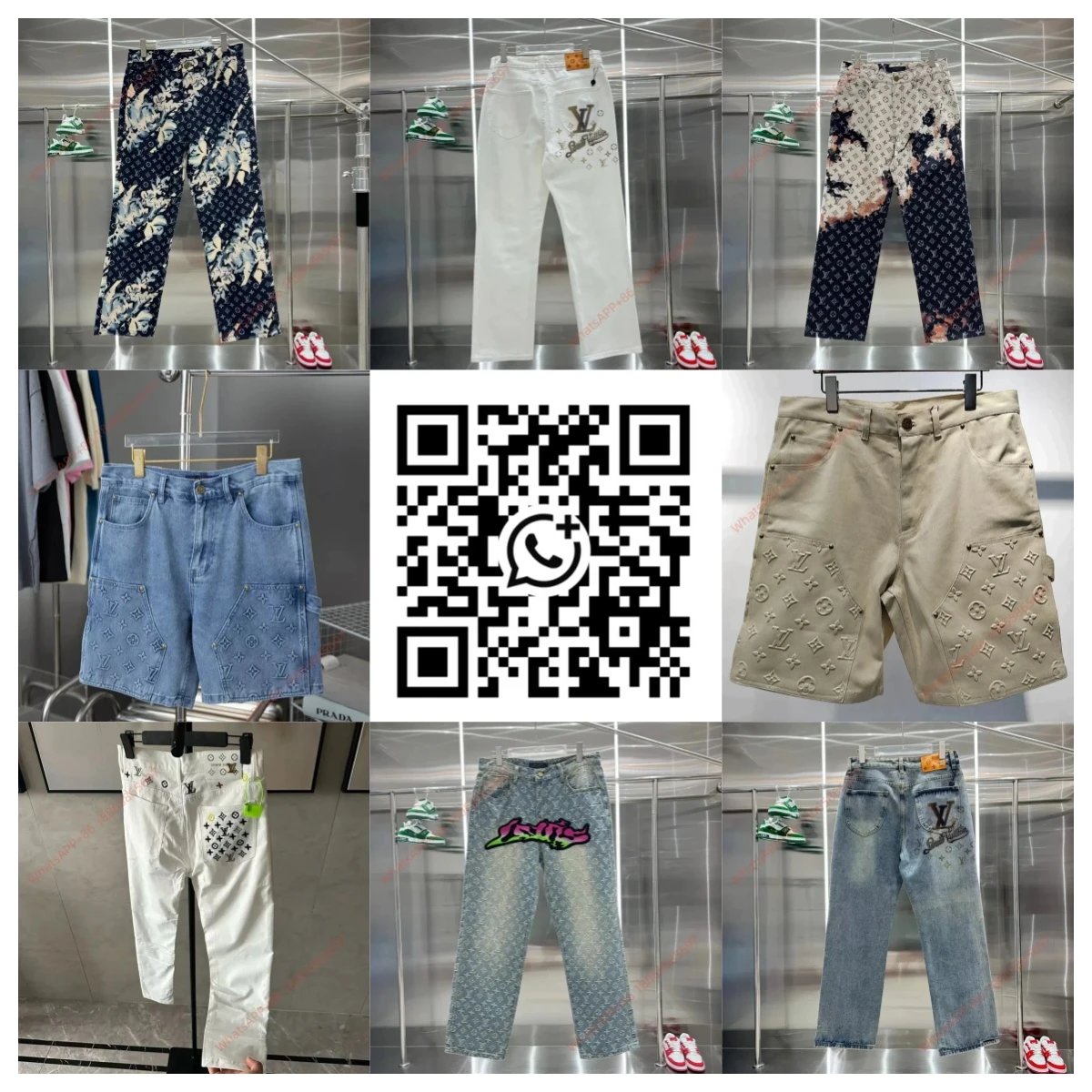 UU08-L Carpenter Denim Shorts and Pants 1