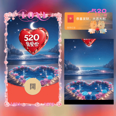 520爱在一起ds红包封面皮肤