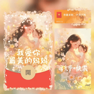 我爱你最美的妈妈/母亲节快乐/bc红包封面皮肤