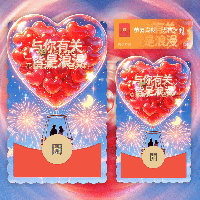 与你有关，皆是浪漫/我爱你/表白/yhai红包封面皮肤