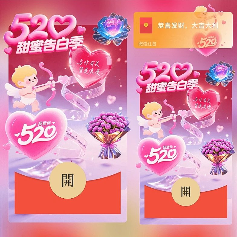 520告白季ds红包封面皮肤