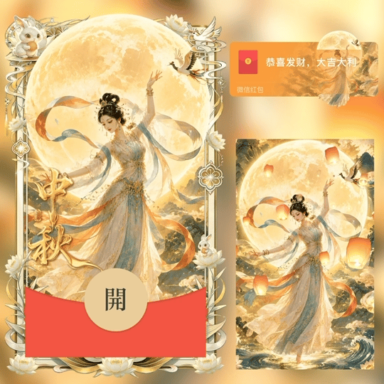 嫦娥奔月/中秋节快乐/LM红包封面皮肤