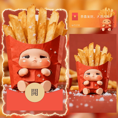 薯你最甜/可爱薯条/ln红包封面皮肤