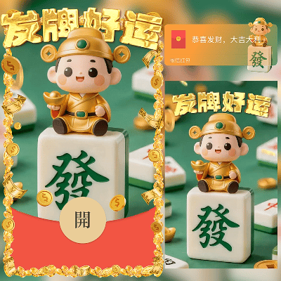 发牌好运/新年快乐/马年暴富发财/ln红包封面皮肤