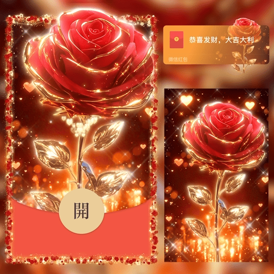 我爱你玫瑰花束/情人节/LM红包封面皮肤