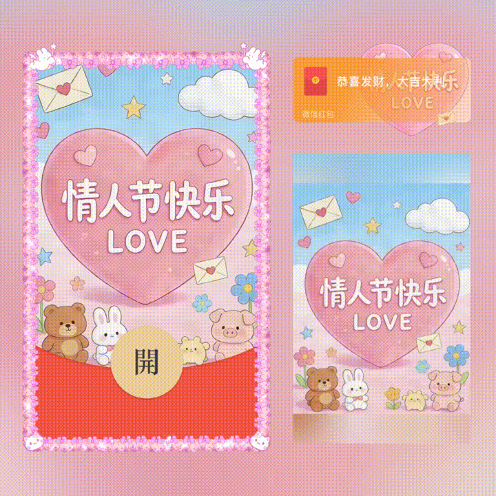 情人节快乐love/新版动态/xn红包封面皮肤