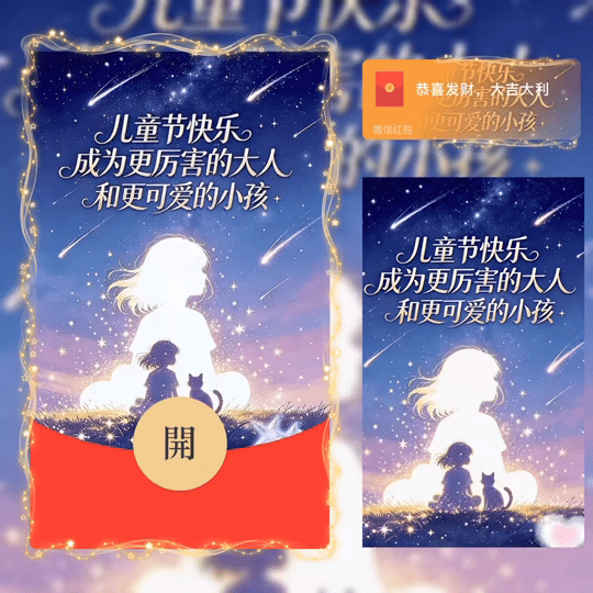 儿童节快乐 女款 /bz红包封面皮肤
