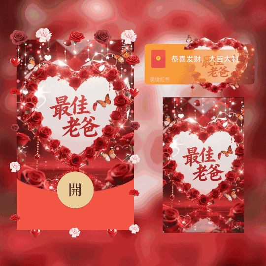 父亲节快乐/最佳老爸/新版动态tt红包封面皮肤