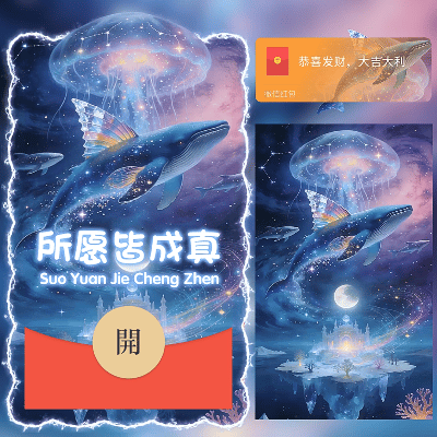 鲸神所愿皆成真/情人祝福/ln红包封面皮肤