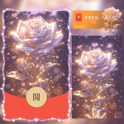 爱情紫玫瑰/往后余生皆是你/情人节快乐/ln红包封面皮肤